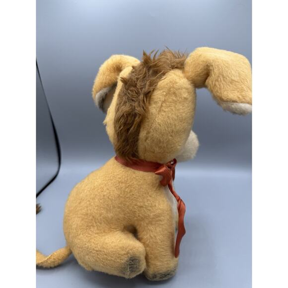 Vintage Animal Toy Plus Donkey Plush Stuffed Animal 1950s–60s Pink Eyes 12” - Picture 3 of 7